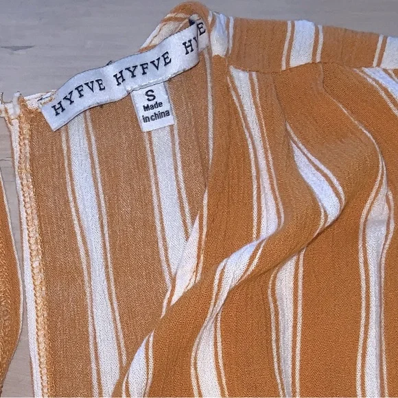 Orange and White Striped Romper | Size S (by HYFVE) - Picture 5 of 5
